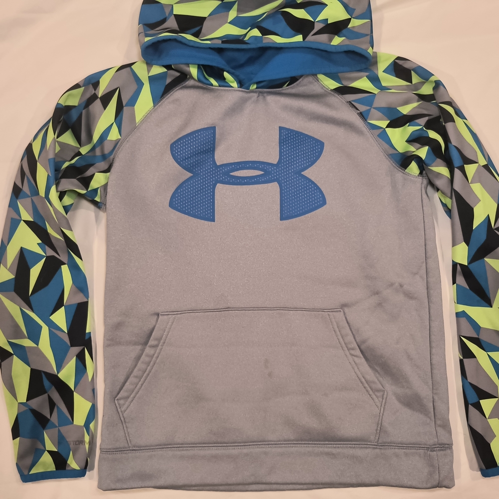 Under Armour Kids Hoodie - Gray, Blue, and Green